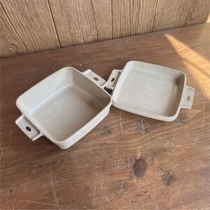 Vintage LittonWare Microwave Cookware Square Casserole Dish Lid Set 1 Qt 39275